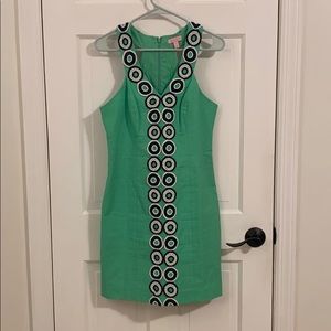 Lily Pulitzer Trudy Kelly Green shift dress sz4